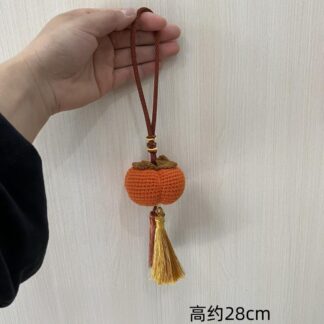 橘色柿柿如意車掛件